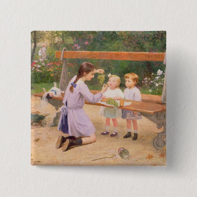 Bóton Quadrado 5.08cm Provando da uva (Frente)