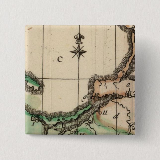 Bóton Quadrado 5.08cm Prússia 2 (Frente)