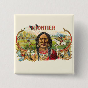 Bóton Quadrado 5.08cm Publicidade Frontier para cigarros