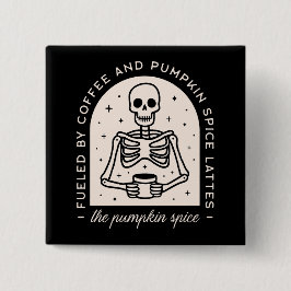 Bóton Quadrado 5.08cm Pumpkin especiarias latinas citam estética feia