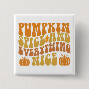 Bóton Quadrado 5.08cm Pumpkin Spice E Tudo Bem