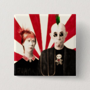 Bóton Quadrado 5.08cm Punk americano Butt'n
