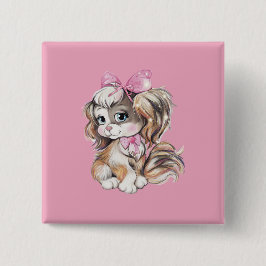 Bóton Quadrado 5.08cm Puppy Button