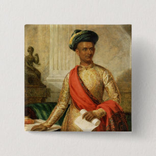 Bóton Quadrado 5.08cm Purniya, ministro principal de Mysore, c.1801