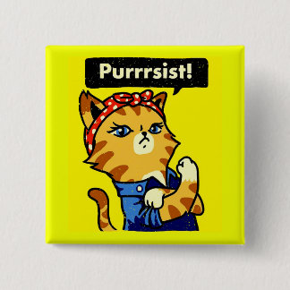 Bóton Quadrado 5.08cm Purrist Cat Purrsist