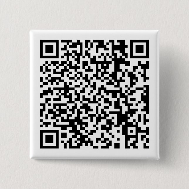 Bóton Quadrado 5.08cm Qr Code RickRoll Gif (Frente)