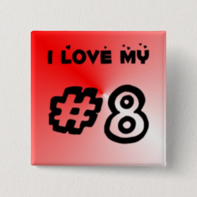 Bóton Quadrado 5.08cm Quadrado do botão #8 (Frente)