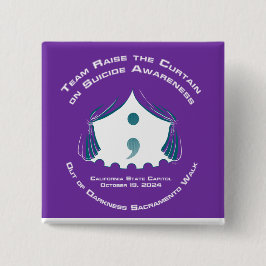 Bóton Quadrado 5.08cm Quadrado do Botão do Grupo