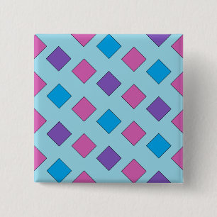Bóton Quadrado 5.08cm Quadrados abstratos