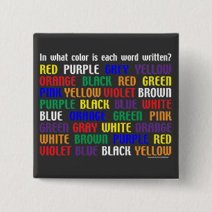 Bóton Quadrado 5.08cm Qual é a minha cor?