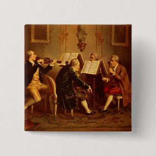 Bóton Quadrado 5.08cm Quarteto de cordas