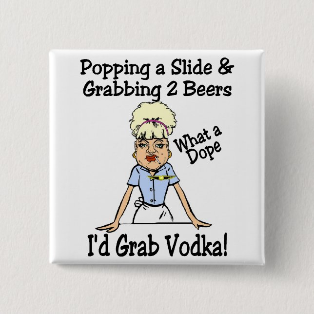 Bóton Quadrado 5.08cm Que narcótico (Frente)