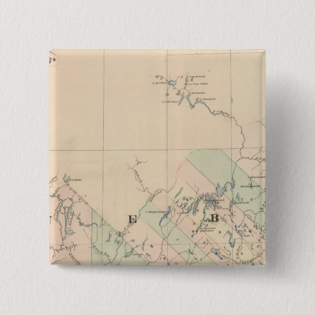 Bóton Quadrado 5.08cm Quebec (Frente)