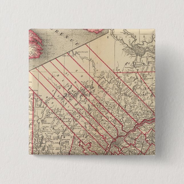 Bóton Quadrado 5.08cm Quebec 3 (Frente)