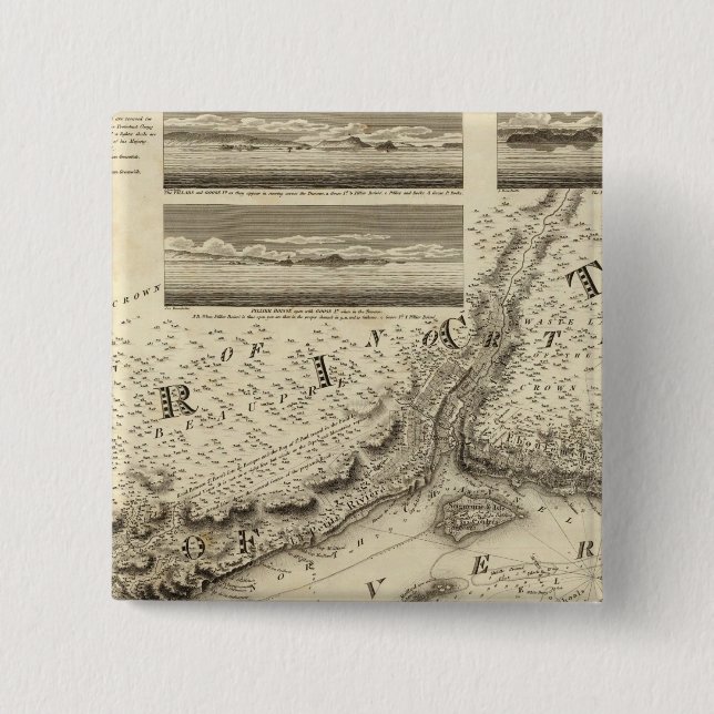 Bóton Quadrado 5.08cm Quebec, Canadá 2 (Frente)