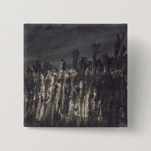 Bóton Quadrado 5.08cm Quebra-mar no jérsei (Frente)