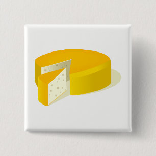 Bóton Quadrado 5.08cm Queijo