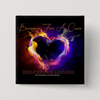 Bóton Quadrado 5.08cm Queimadura para um botão da consciência da cura