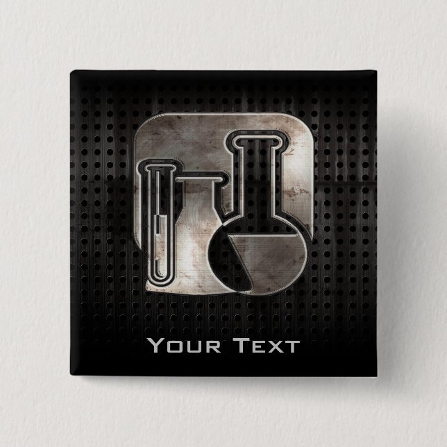 Bóton Quadrado 5.08cm Química áspera (Frente)