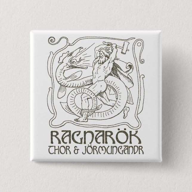 Bóton Quadrado 5.08cm Ragnarök (Frente)
