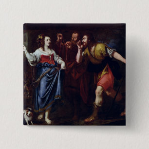 Bóton Quadrado 5.08cm Rahab e os emissário de Joshua