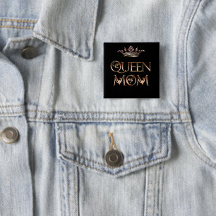 Bóton Quadrado 5.08cm Rainha Mãe