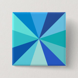 Bóton Quadrado 5.08cm Raios 60s geométricos Funky modernos do pop art no