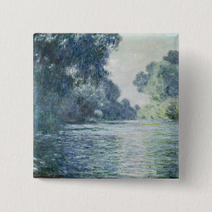 Bóton Quadrado 5.08cm Ramo de Claude Monet do Seine perto de Giverny