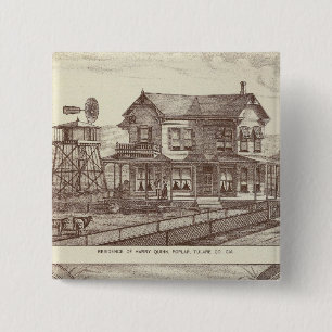 Bóton Quadrado 5.08cm Ranches, Poplar, Cal