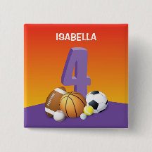 Rapariga 4 de aniversário de esportes