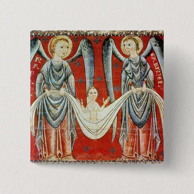 Bóton Quadrado 5.08cm Raphael de St Gabriel e de St., c.1200 (Frente)