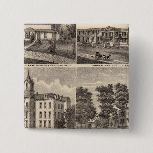 Bóton Quadrado 5.08cm Rapidan Mills and Residences in Rapidan, Minnesota