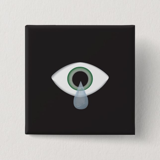 Bóton Quadrado 5.08cm Rasgos oculares (Frente)