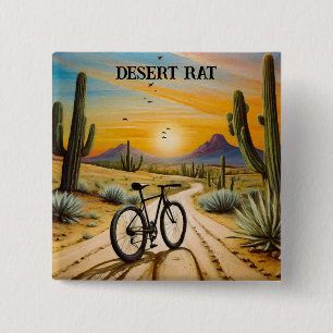 Bóton Quadrado 5.08cm Rato do Deserto, personalizável