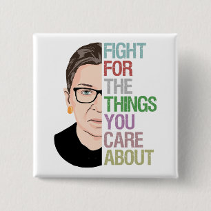 Bóton Quadrado 5.08cm RBG Ruth Bader Ginsburg