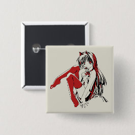 Bóton Quadrado 5.08cm RBP, Neko, o Furão de Gata Sexy Anime