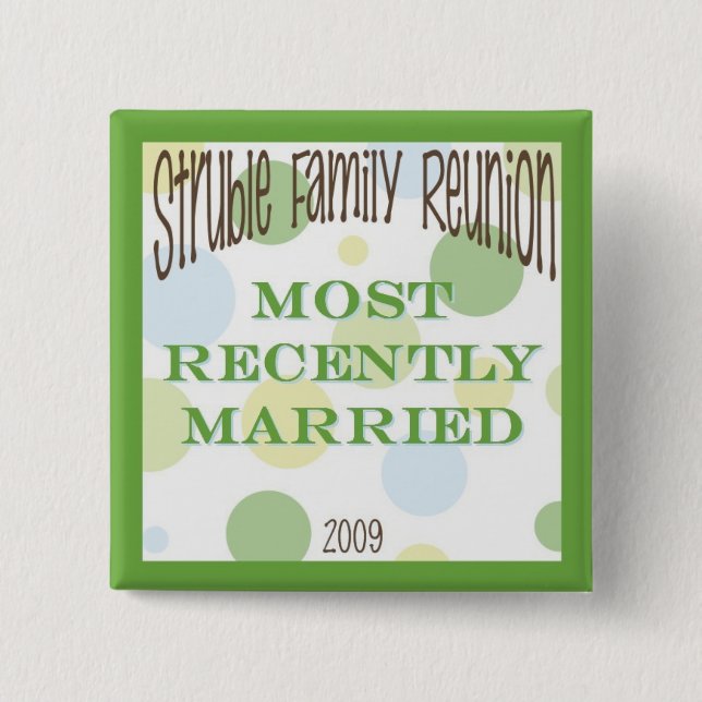 Bóton Quadrado 5.08cm recentwed (Frente)