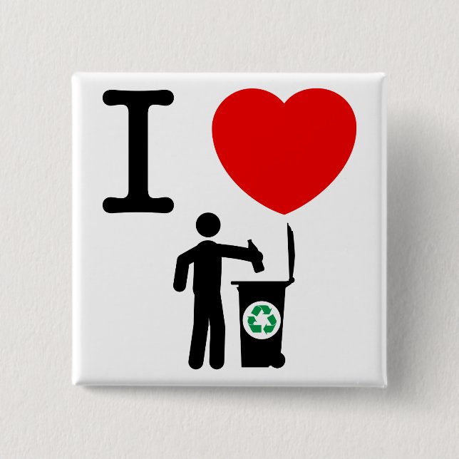 Bóton Quadrado 5.08cm Recicl (Frente)