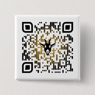 Bóton Quadrado 5.08cm Rede de Caprinos - Código QR - Pino