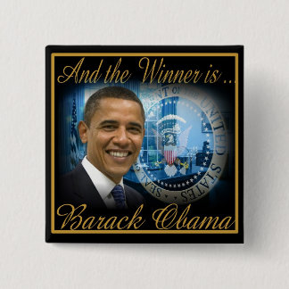 Bóton Quadrado 5.08cm Reeleição Do Presidente Obama 2012