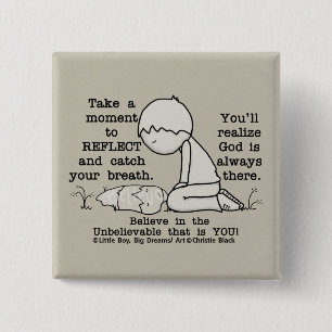 Bóton Quadrado 5.08cm Refletir