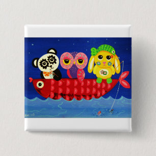 Bóton Quadrado 5.08cm Refrigere para fora