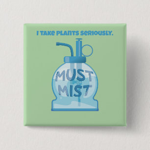 Bóton Quadrado 5.08cm Regador de plantas mister nebulizando vasos de pla