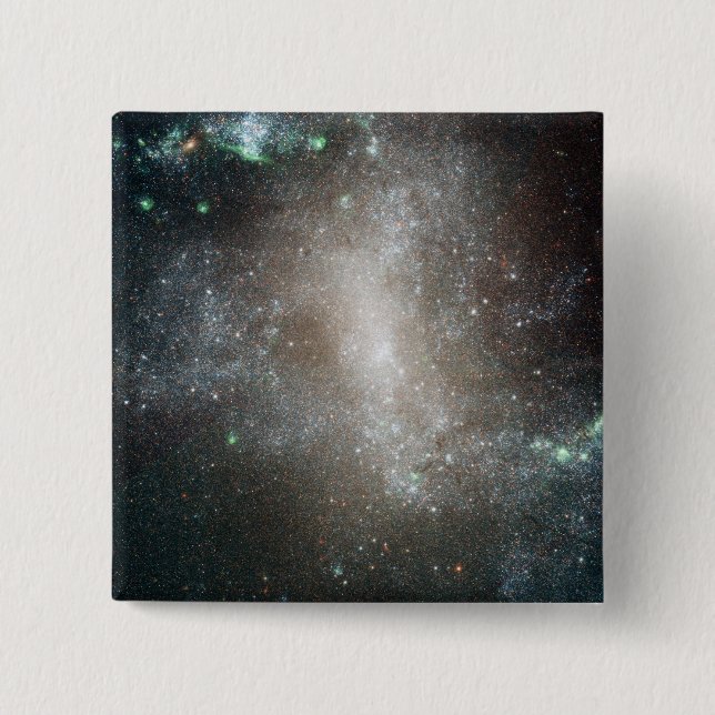 Bóton Quadrado 5.08cm Região central da galáxia espiral barrada (Frente)