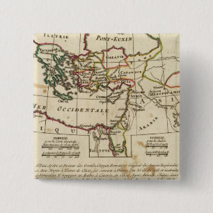 Bóton Quadrado 5.08cm Regiões, lugares no Novo Testamento