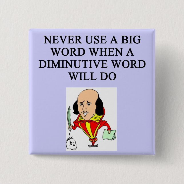 Bóton Quadrado 5.08cm regras engraçadas para escritores (Frente)