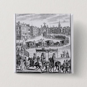 Bóton Quadrado 5.08cm Rei Charles II