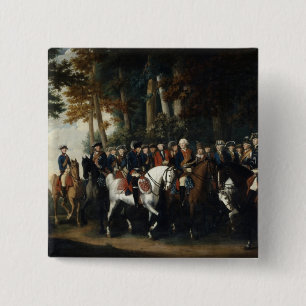 Bóton Quadrado 5.08cm Rei Frederick o retorno de II de Preussen von