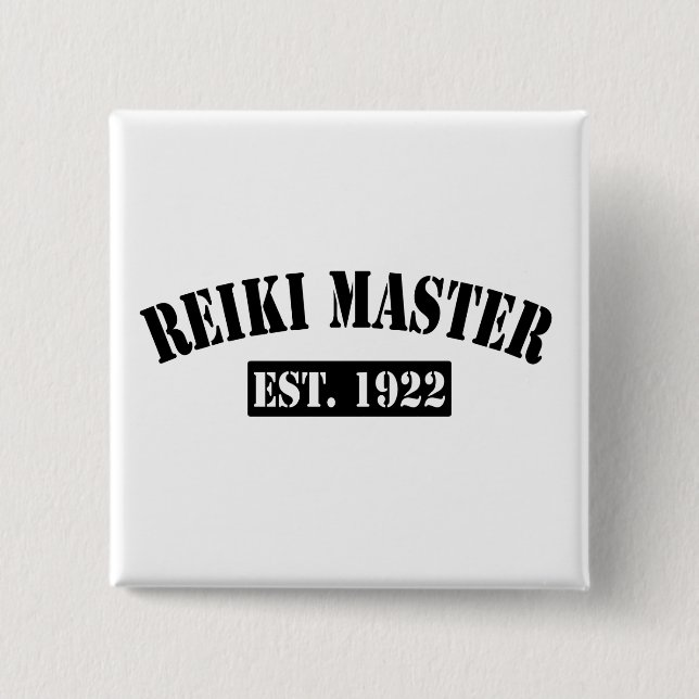 Bóton Quadrado 5.08cm Reiki Master (Frente)