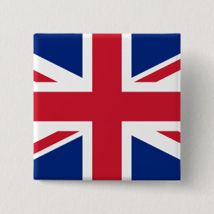 Bóton Quadrado 5.08cm Reino Unido (bandeira britânica) (bandeira da Uniã